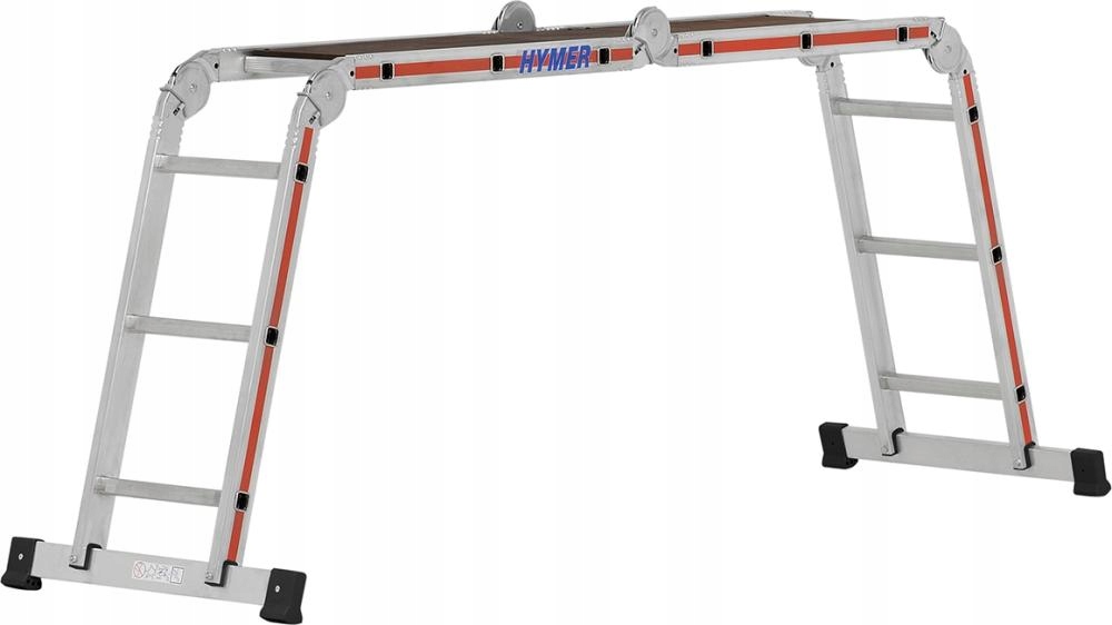 Hliníkový multifunkčný rebrík skladací obojstranný 2x6 3,47m Hymer