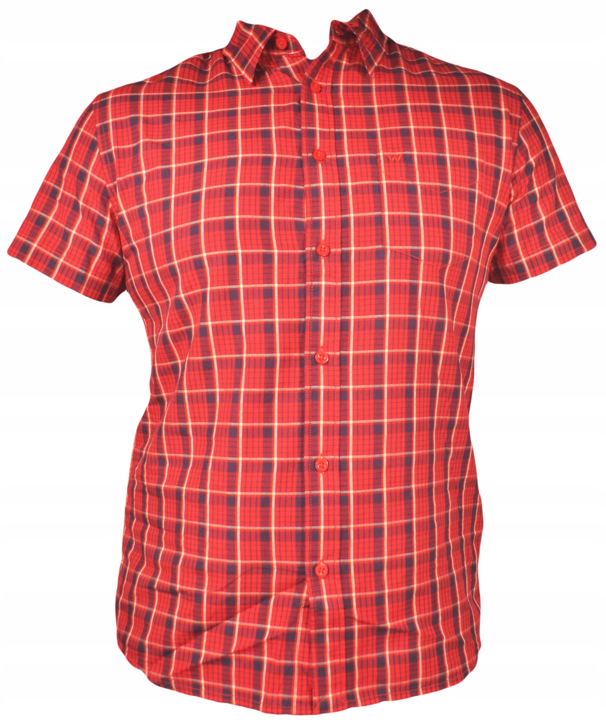 Wrangler košile Regular red Ss 1 Pkt Shirt M