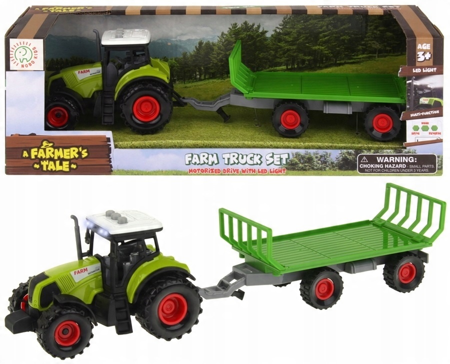 

Traktor Przyczepa Transport Słomy Światło Dźwięk
