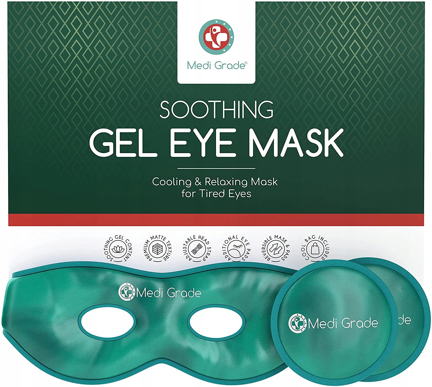 Opaska żelowa maska na oczy kompres żelowy na oczy Chłodzący Mrożenie