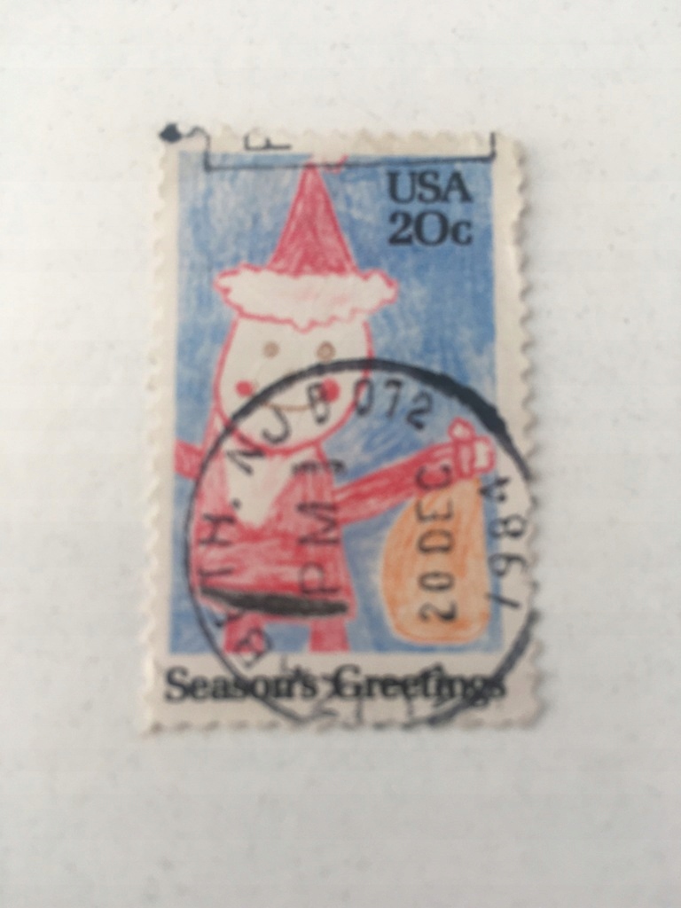 1984 USA Cartoon Santa Claus SEASON'S GREETINGS