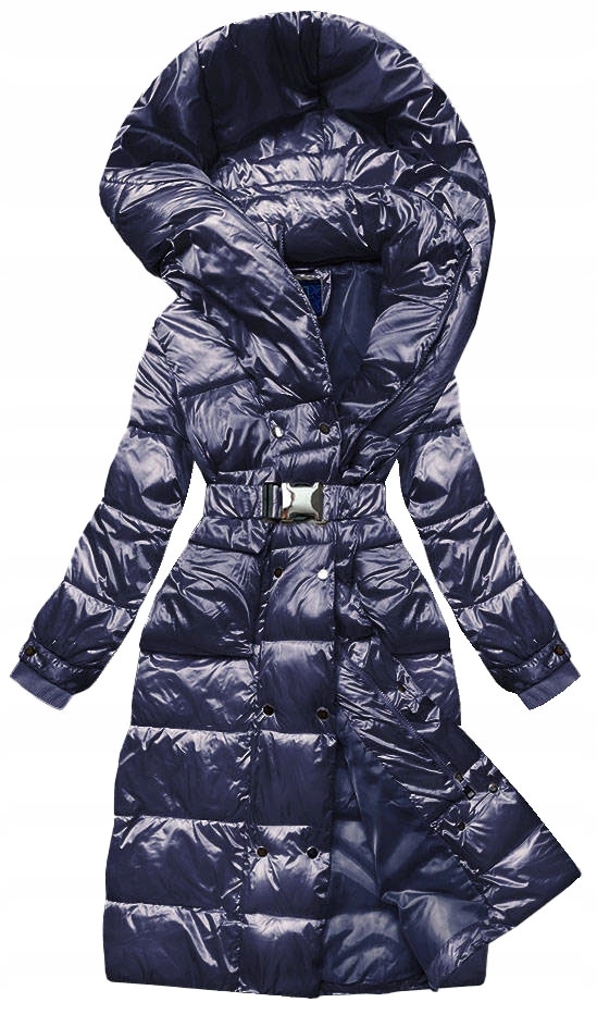 Dlouhá Bunda S Kapucí AG8-8002 Námořnická Modrá M (38)