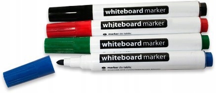 Markery suchościeralne do tablicy 4 sztuki ZESTAW 4 kolory