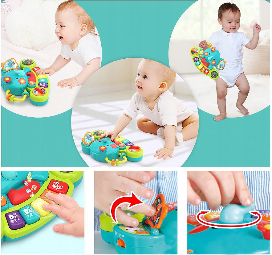 EDUKACYJNE PIANINKO INTERAKTYWNE DLA DZIECI SŁONIK Marka AIG