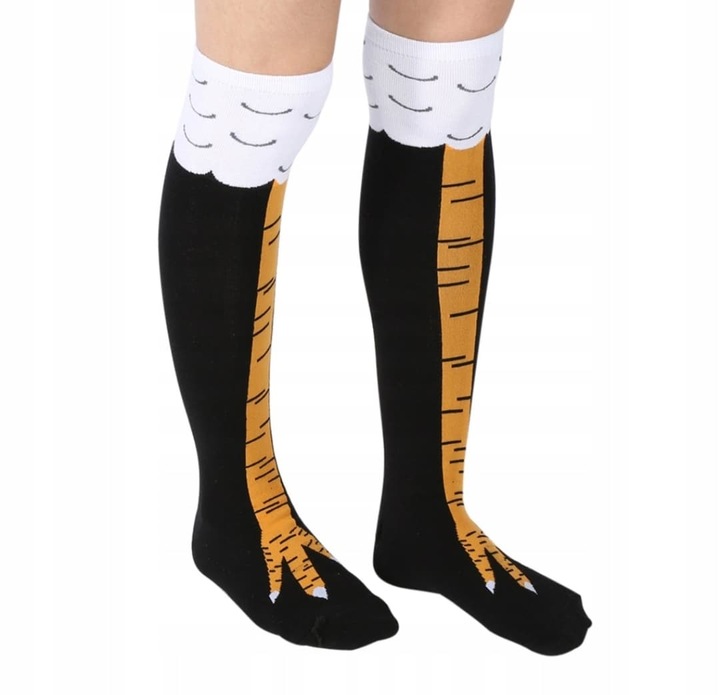 Skarpety Podkolanówki 3D Nogi Kurczaka 35 cm