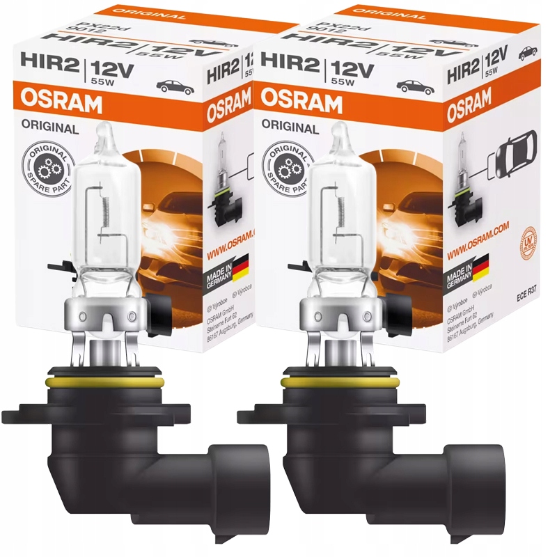 2X Żarówka halogenowa Osram Original HIR2 (9012) 12V 55W Zestaw 2 sztuki