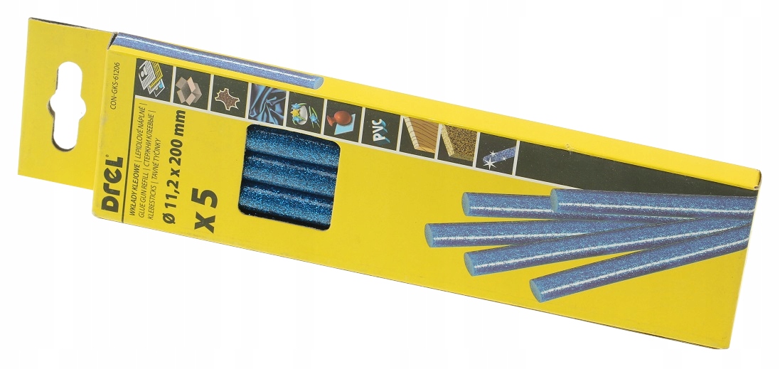 WKŁADY KLEJOWE BROKATOWE DO PISTOLETU NIEBIESKIE EAN (GTIN) 5902143161707