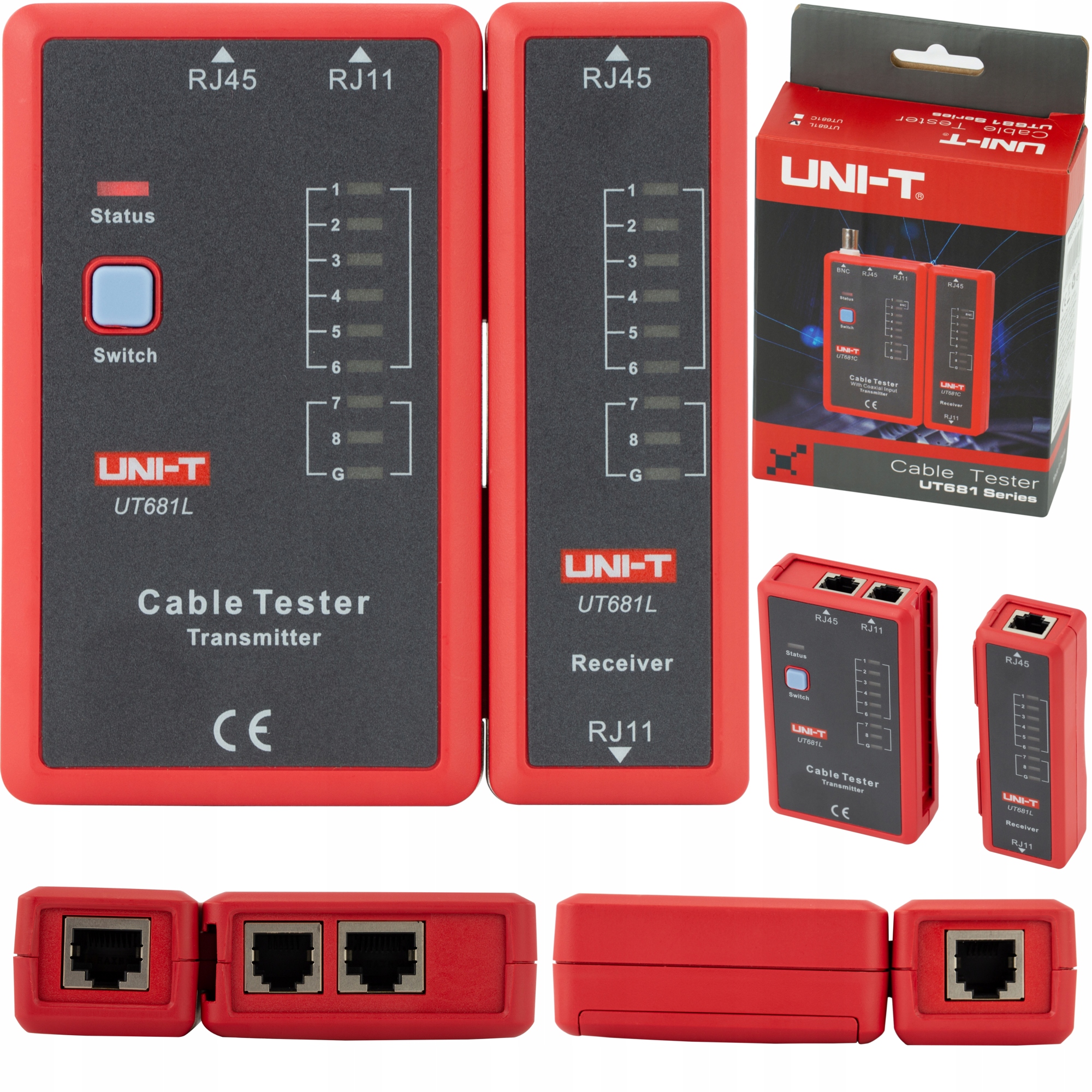 

Uni-t UT681L Tester kabli sieciowych RJ45 RJ11 Led