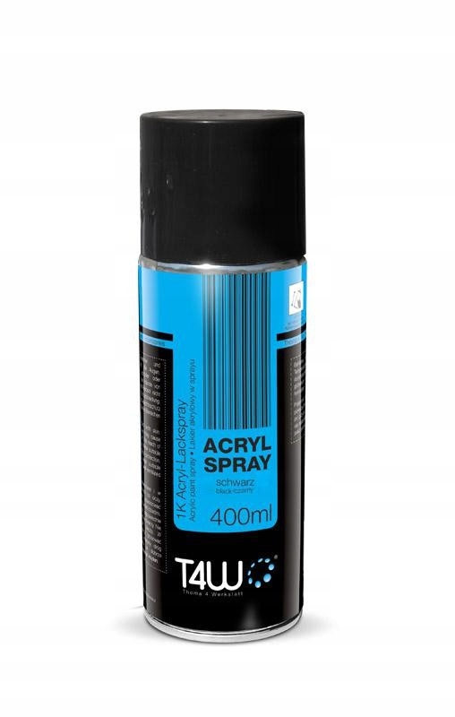 T4W Lakier akryl spray CZARNY POLYSK 400ml 12szt