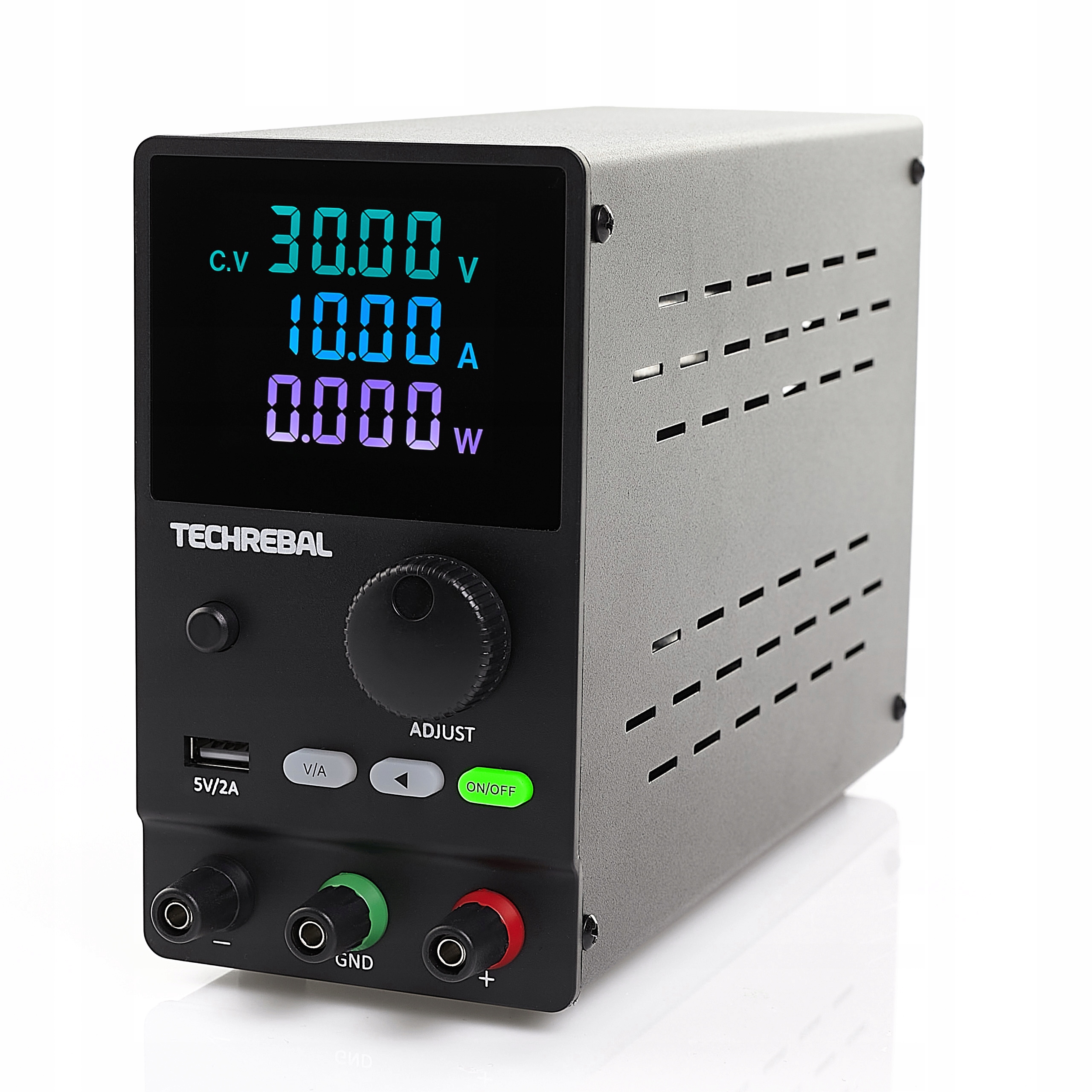 ZASILACZ LABORATORYJNY SERWISOWY TECHREBAL SPPS-A3010D 30V 10A USB 5V KABLE Marka Techrebal