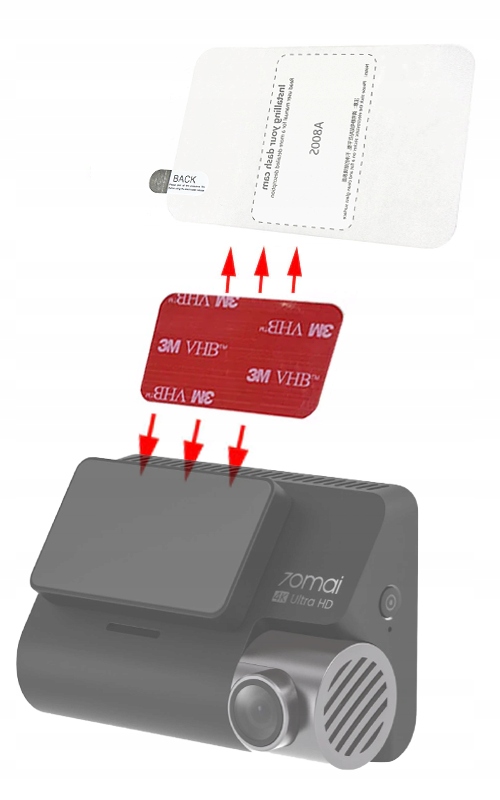 ZESTAW MONTAŻOWY do 70mai A800S A810 TAŚMA NAKLEJKA Marka Inna