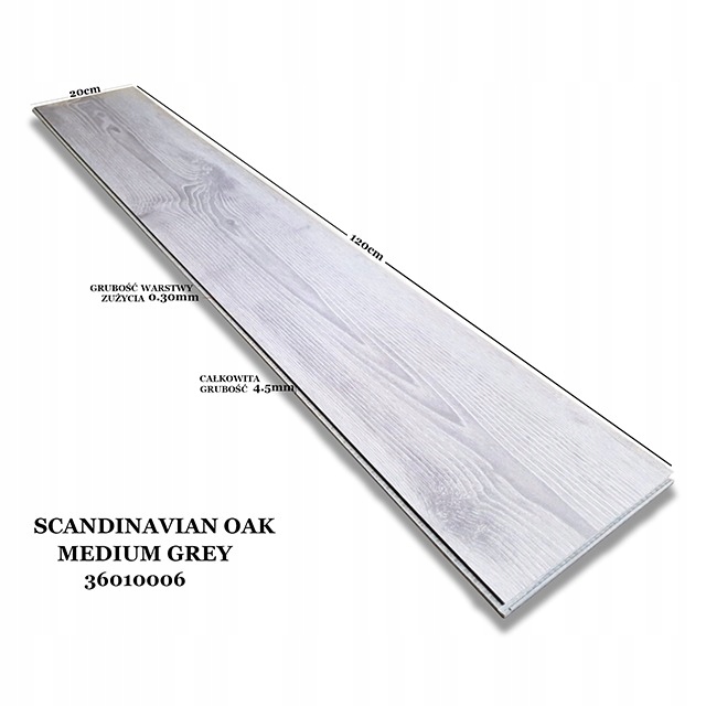 PANELE WINYLOWE WODOODPORNE SZARE 20x120 ILUMINATE