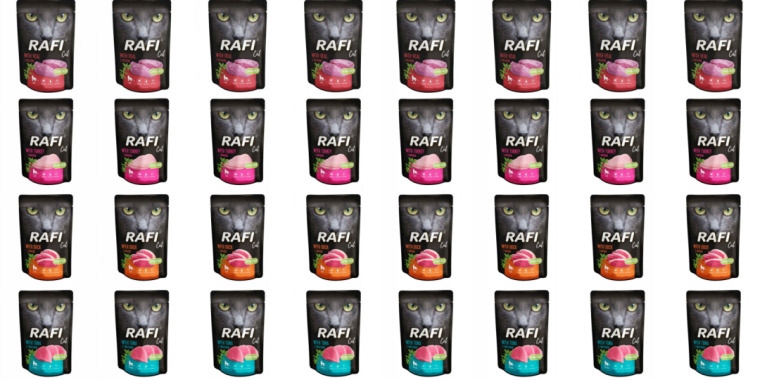 Levně MIX Mokrého Krmiva Pro Kočky Rafi 100G x 32 Kusů