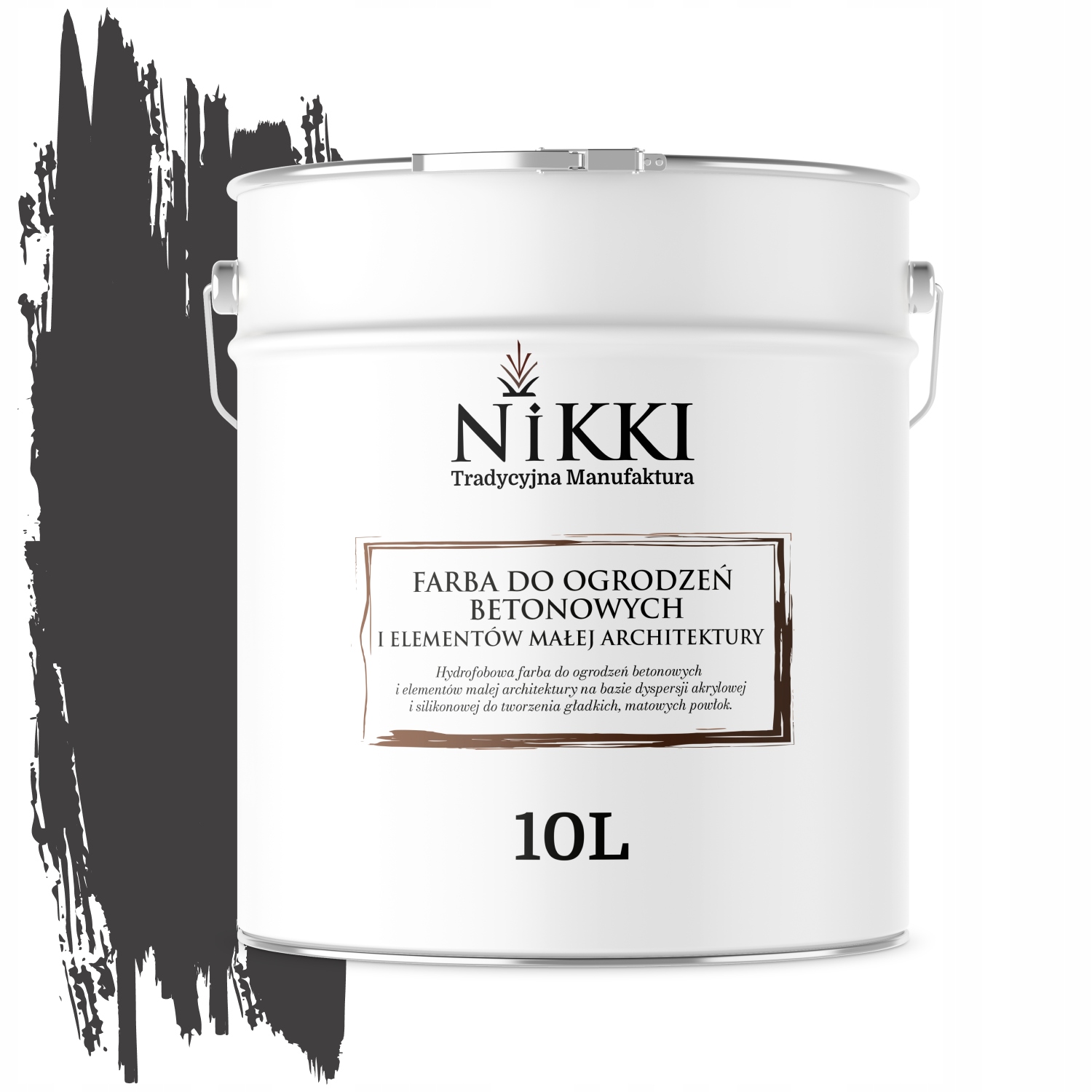 Farba Na Maľovanie Plotov 10 L Betónových Kvetináčov Farba Čierna F268