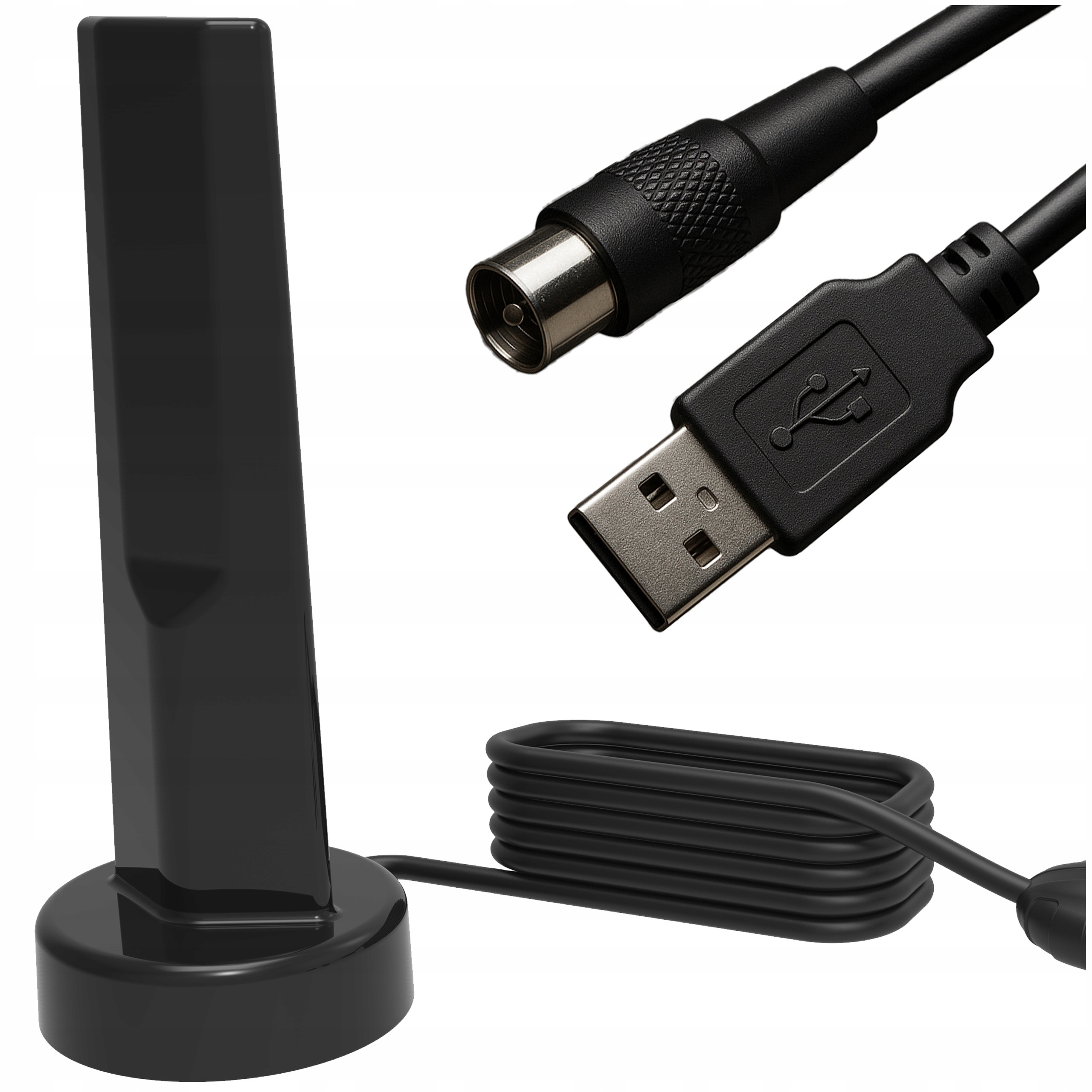 Všesměrová Aktivní Pokojová Anténa Tv Fhd 4K MUX-8 Lte DVB-T2 Zesilovač