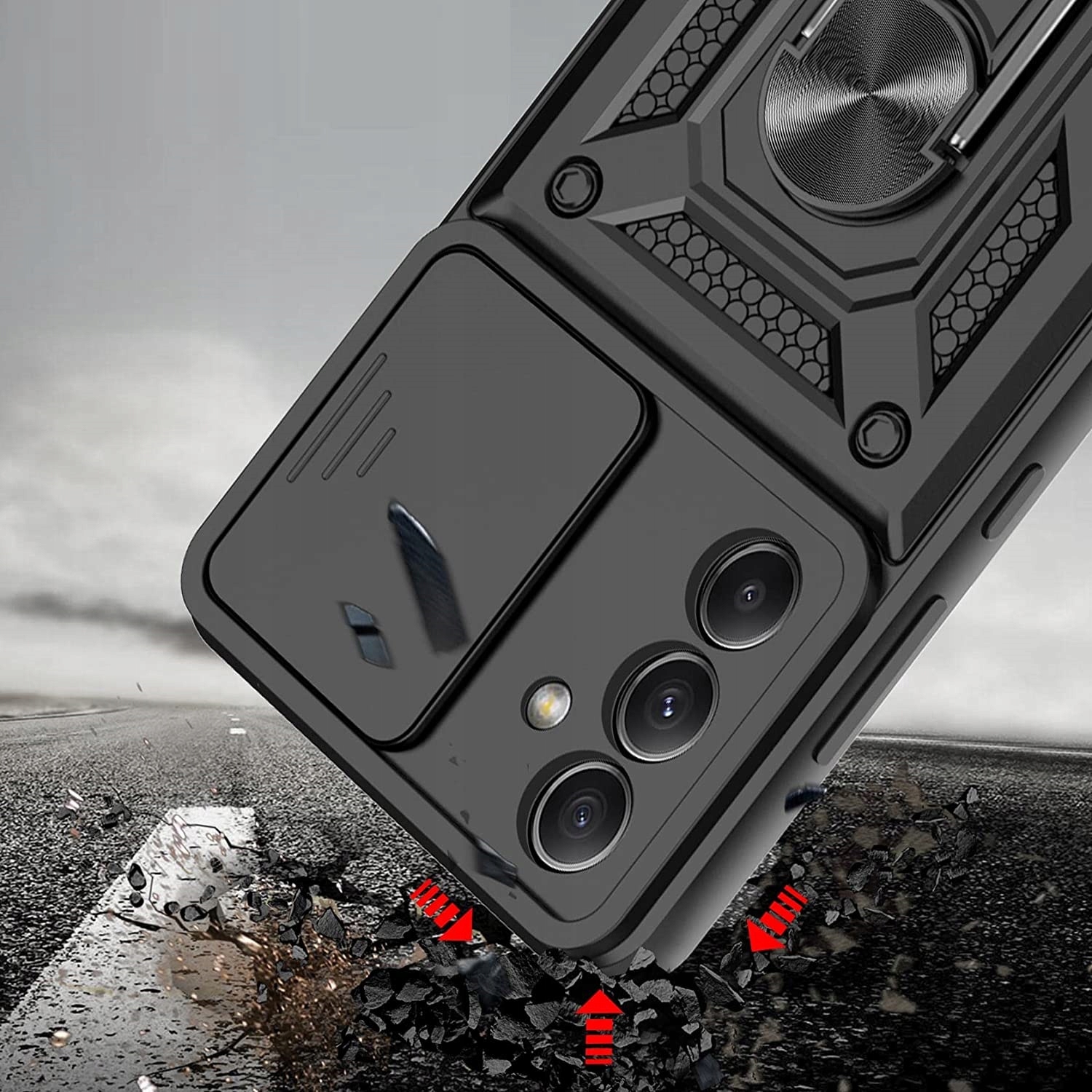 Etui do SAMSUNG GALAXY A34 + 2xSZKŁO PANCERNE RING Dedykowana marka Samsung