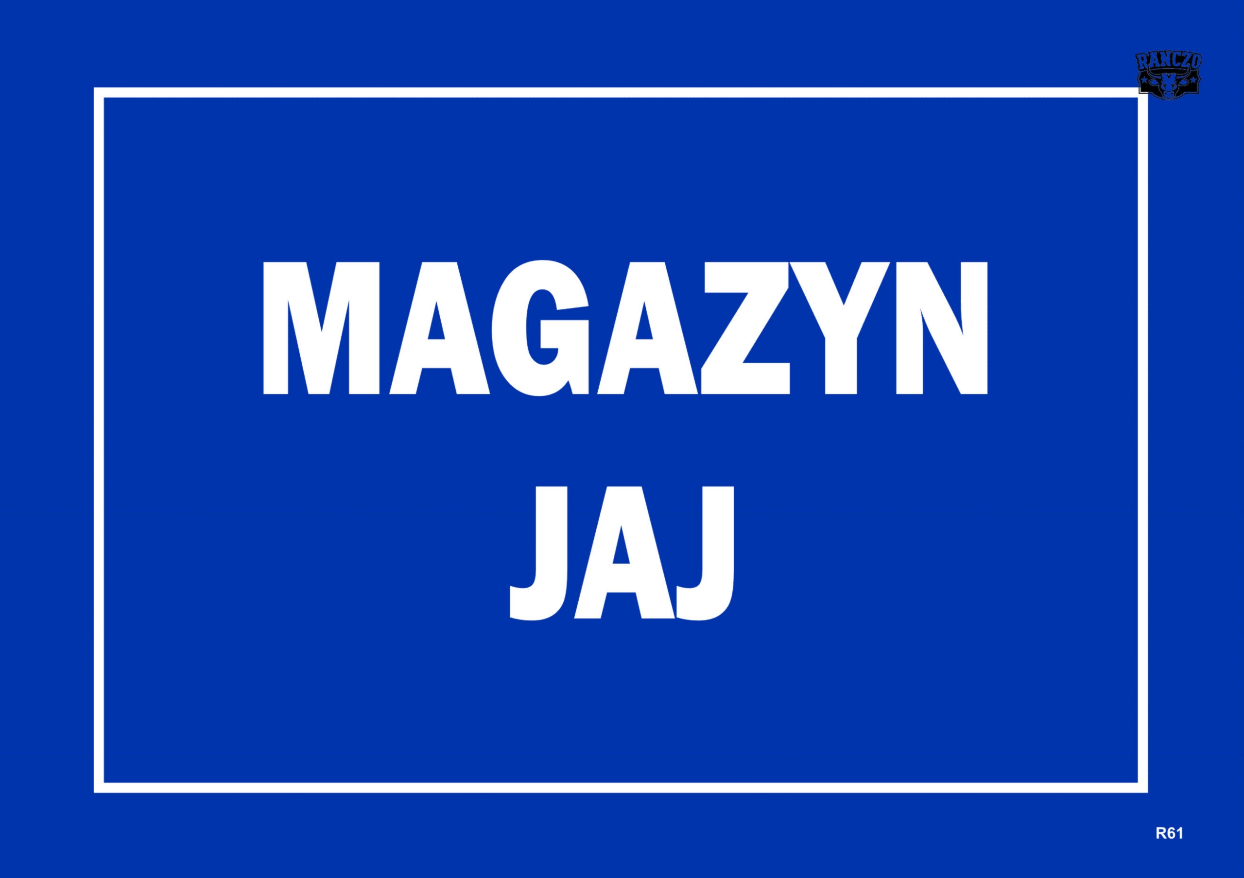 TABLICA TABLICZKA INFORMACYJNA MAGAZYN JAJ