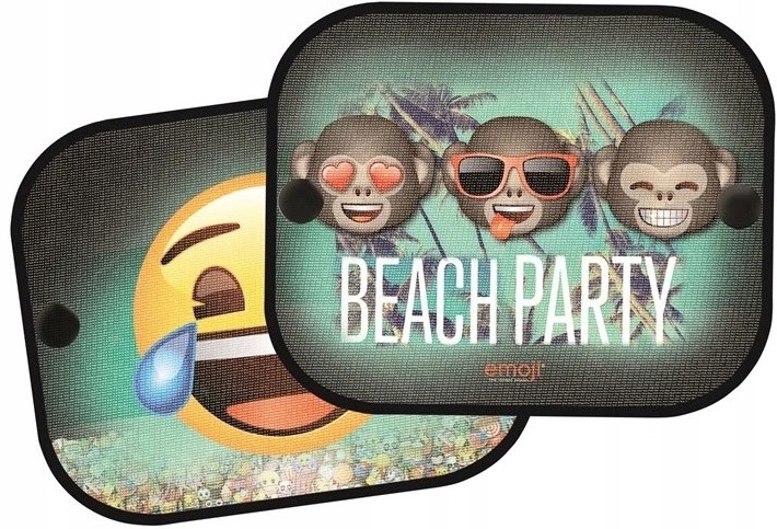 

Osłonki Zasłonki Boczne Na Szybę Emoji Emotki 2szt