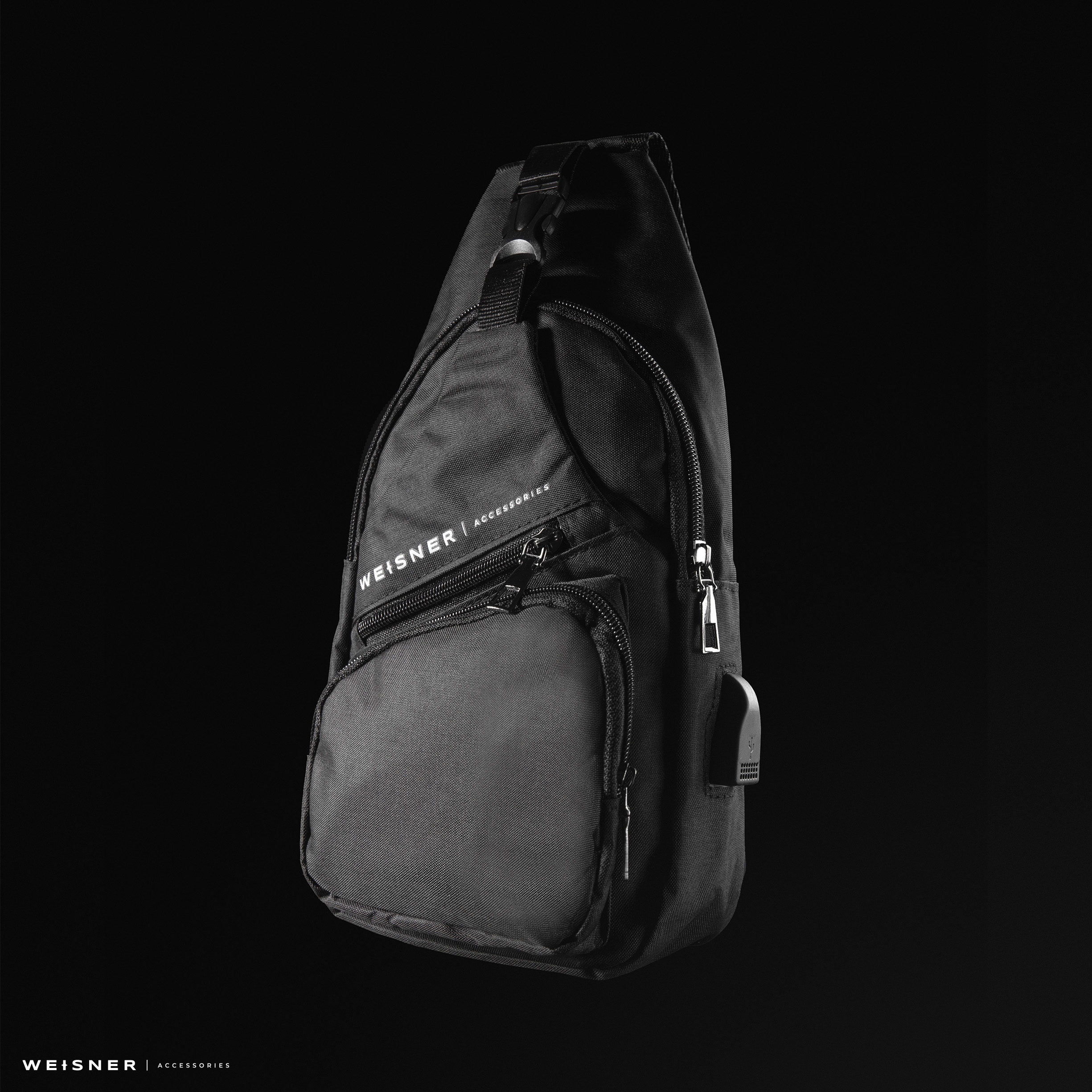 SASZETKA MĘSKA NA RAMIĘ TORBA NA RAMIĘ MĘSKA NERKA PLECAK BOX USB Marka Weisner