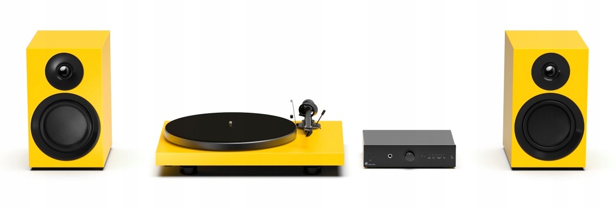 Hi-Fi audio sada typu All-in-one Gramofon Yellow Blue Pro-Ject Colorful E