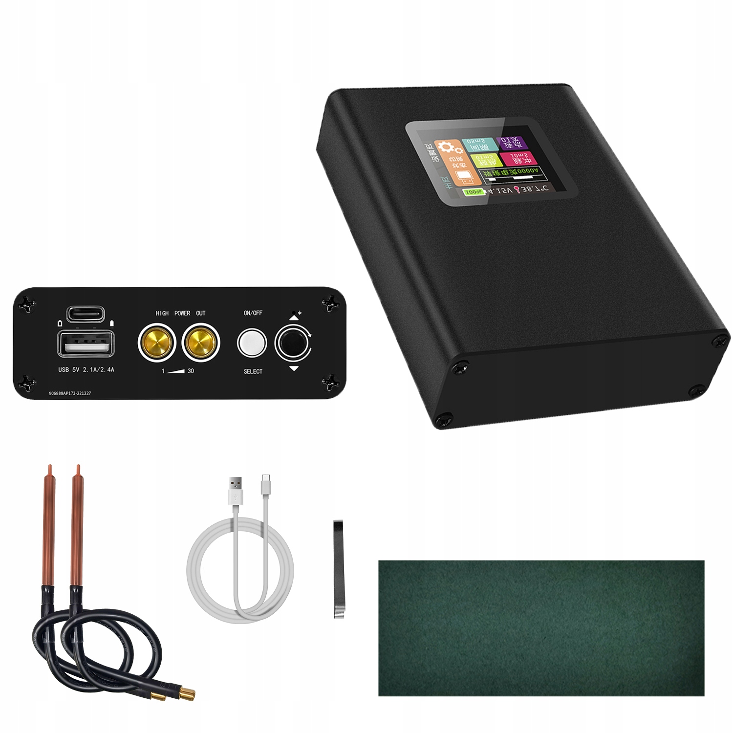 Regulovatelná Ruční Přenosná Bodová Svářečka S Barevným Displejem Pro 18650