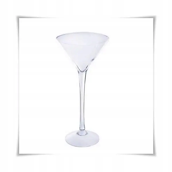 

Wazon szklany na wysokiej nóżce martini H-40 cm D-