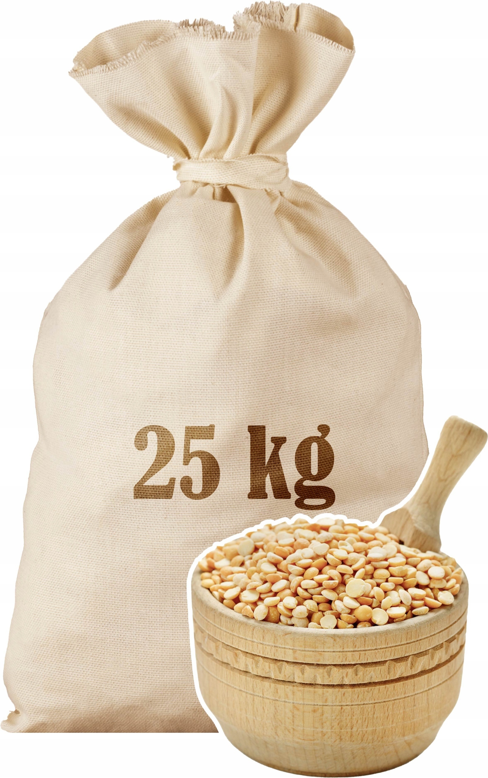 Hrách Žlutý Loupaný Půlky 25KG Sáček přírodní