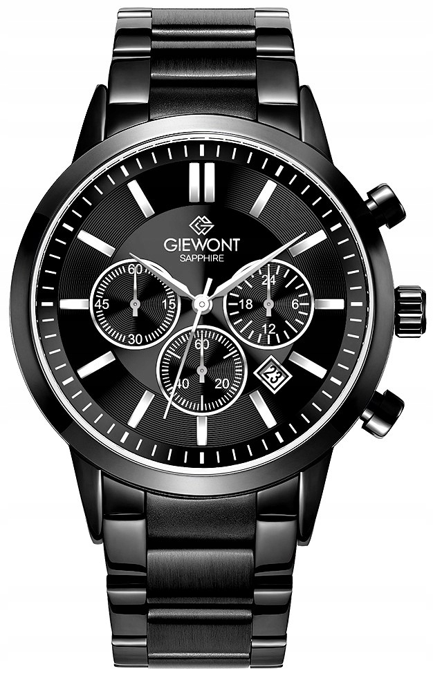 Pánské Hodinky Giewont Chronograph Sapphire Černé GW8510-B2