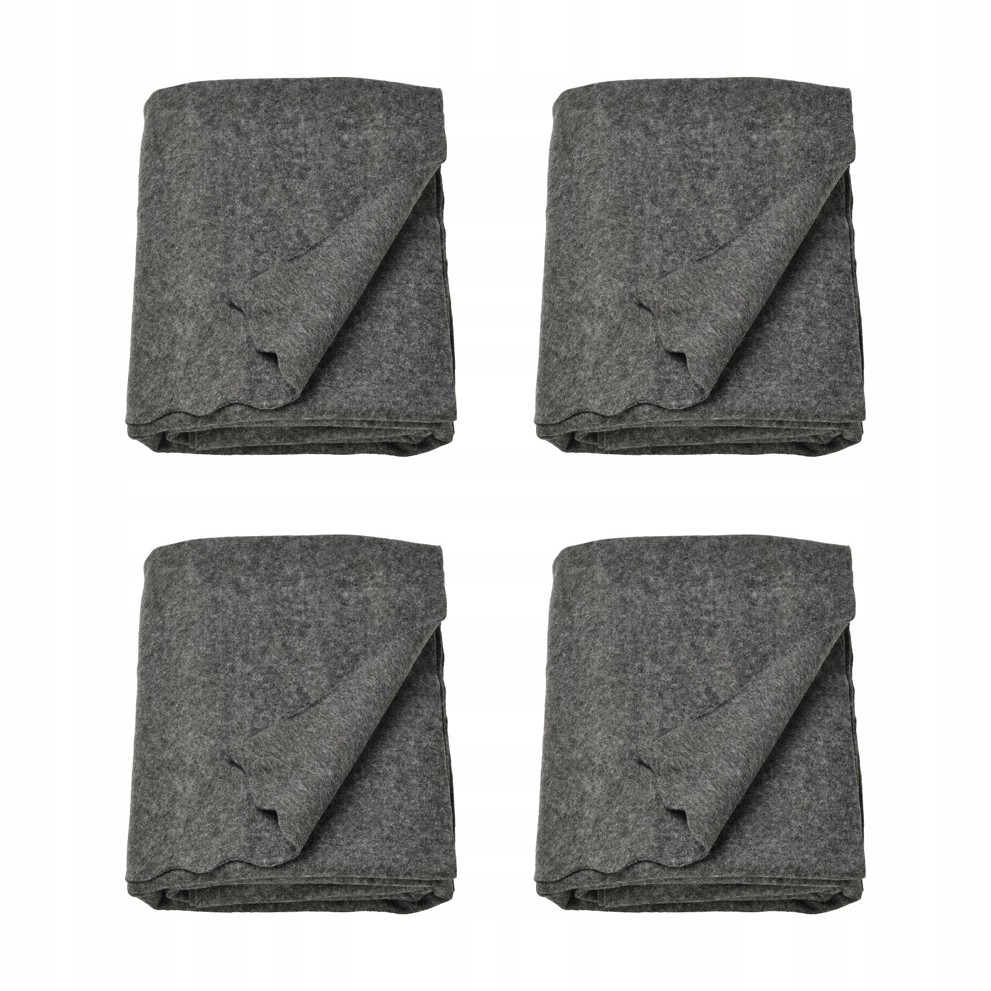 4 ks Daggkapor Pled tmavě šedý 130 x 170 cm