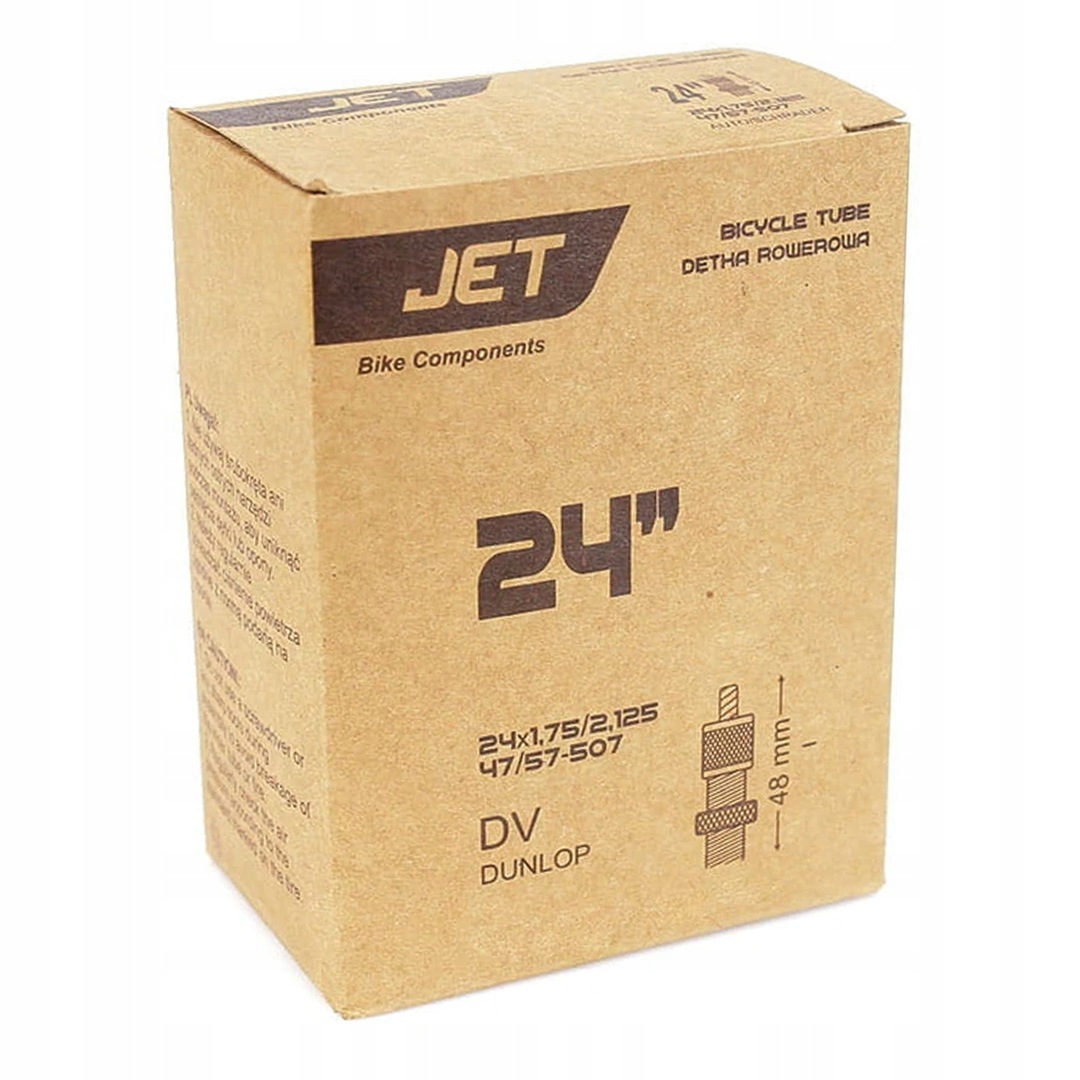 Dętka rowerowa Jet 24x1.75-2.125 DV 48 mm butyl do roweru 24