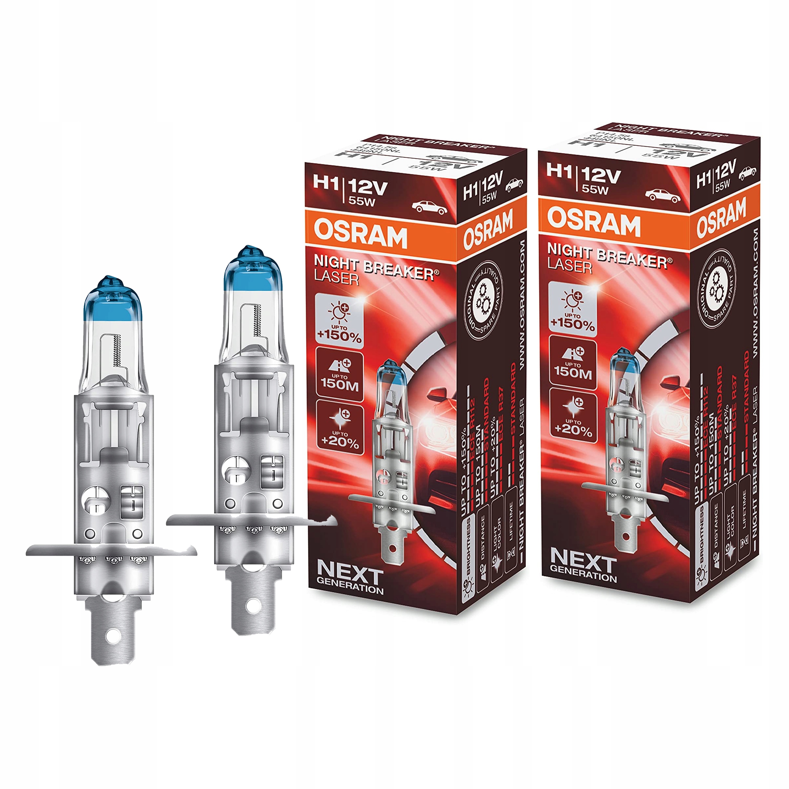 

Żarówki H1 Osram Night Breaker Laser Next Gen +150