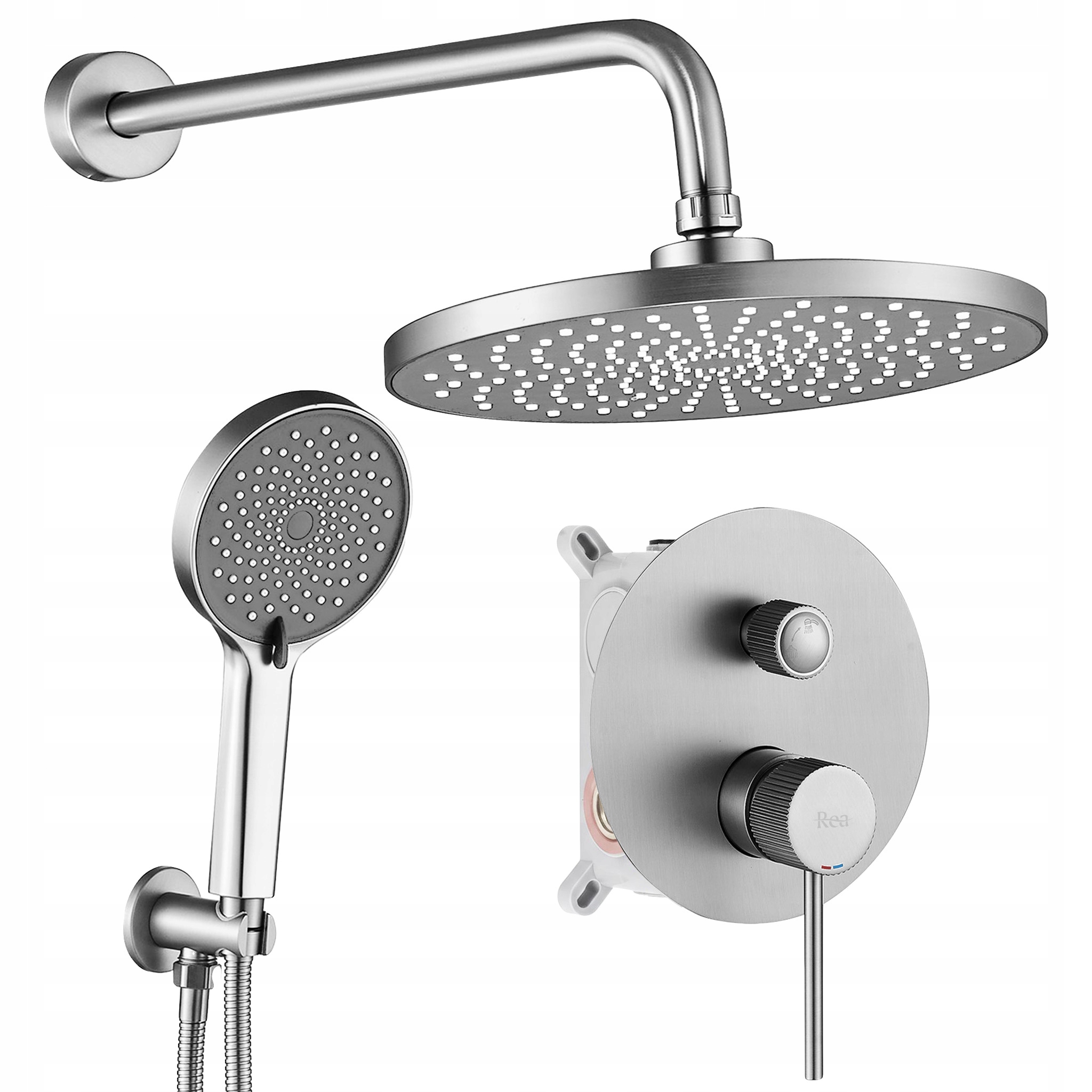 Podomietkový Sprchový Set Rea Lungo Stripe Nikel Kartáčovaný Box