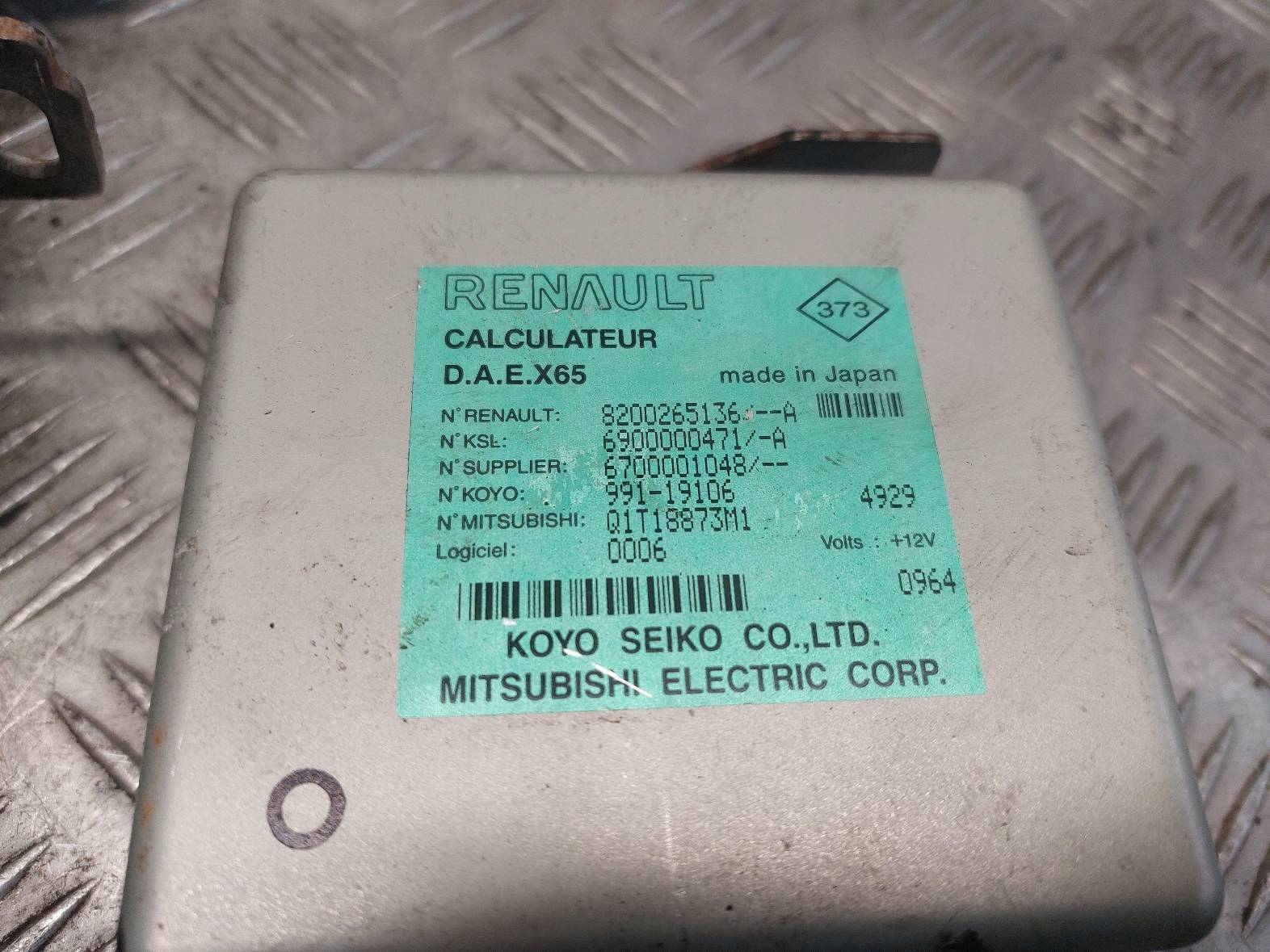 control electrics RENAULT CLIO II Phase and 8200091805
