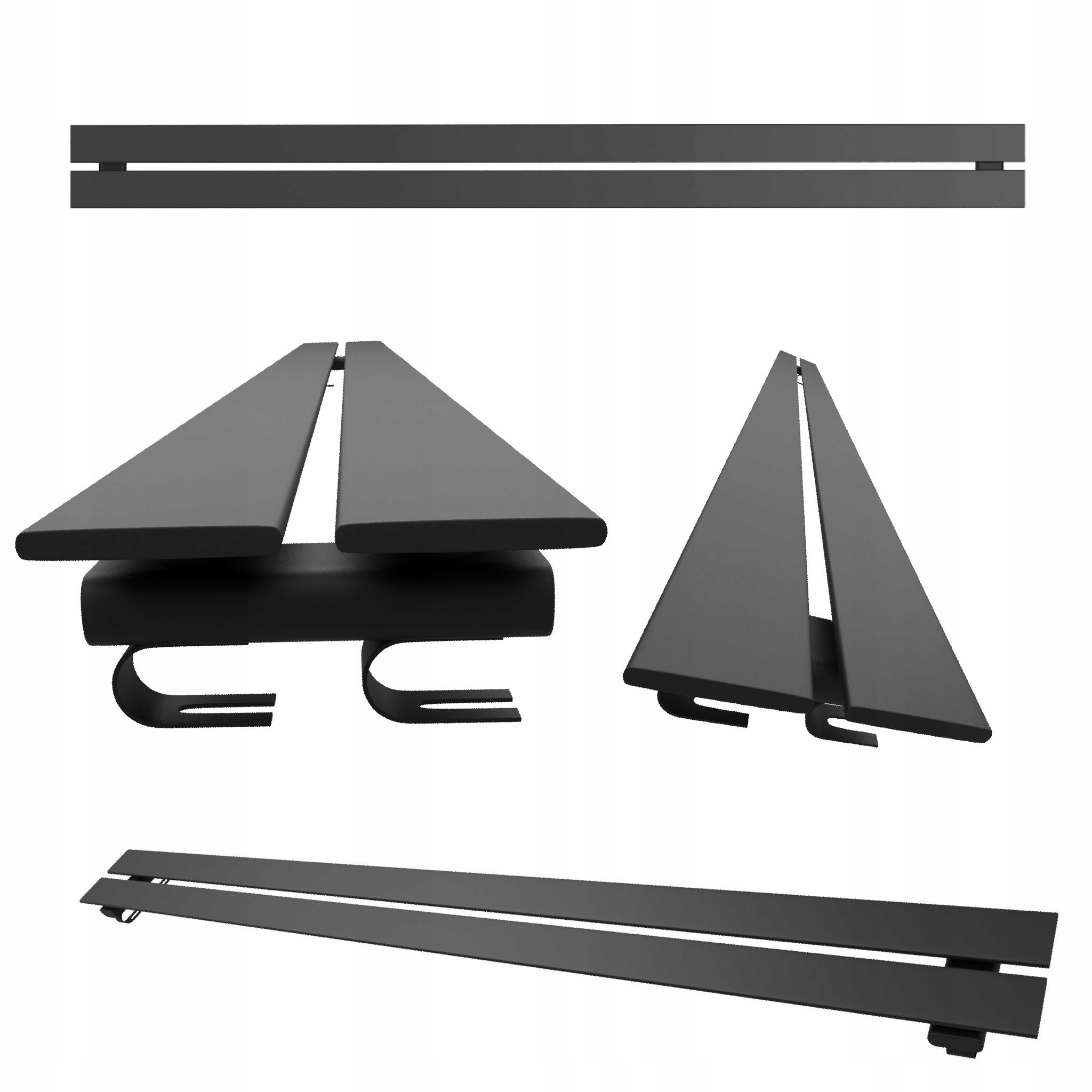 Horizontální pokojový radiátor Belloslim 15x100 černýS