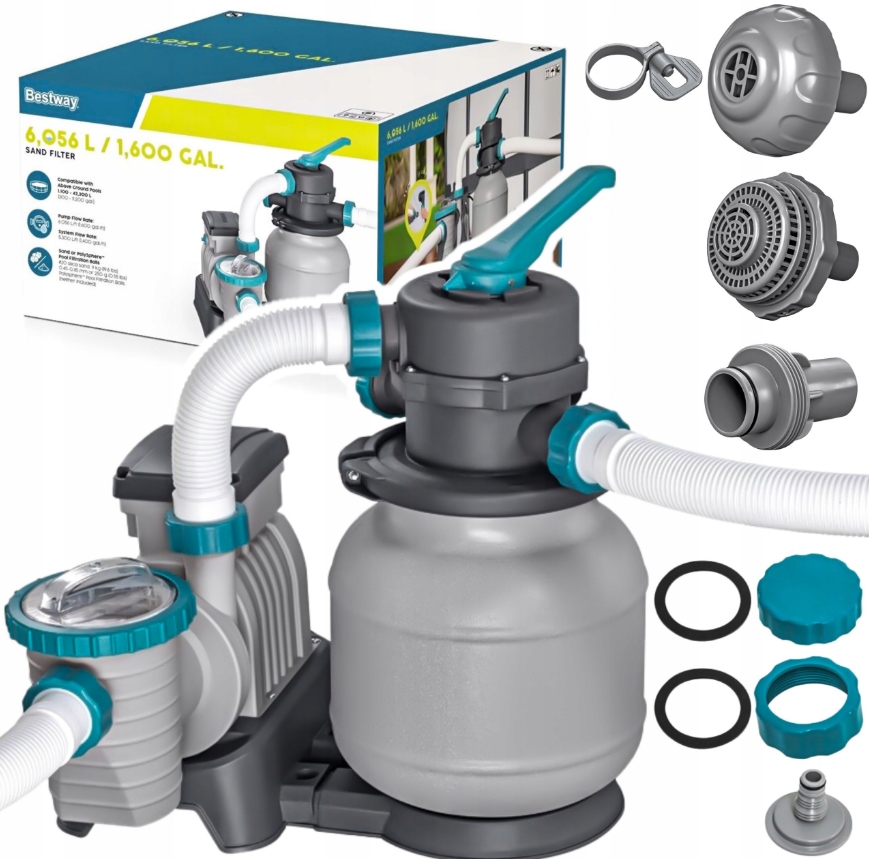 Bazénová Filtrační Písková Pumpa Do Bazénu 6056 l/h Bestway 58497