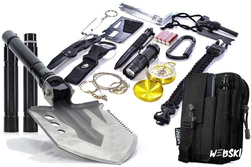 PREZENT NA DZIEŃ OJCA ZESTAW MILITARNY WOJSKOWY SAPERKA WIELOFUNKCYJNA ETUI Model Tahan