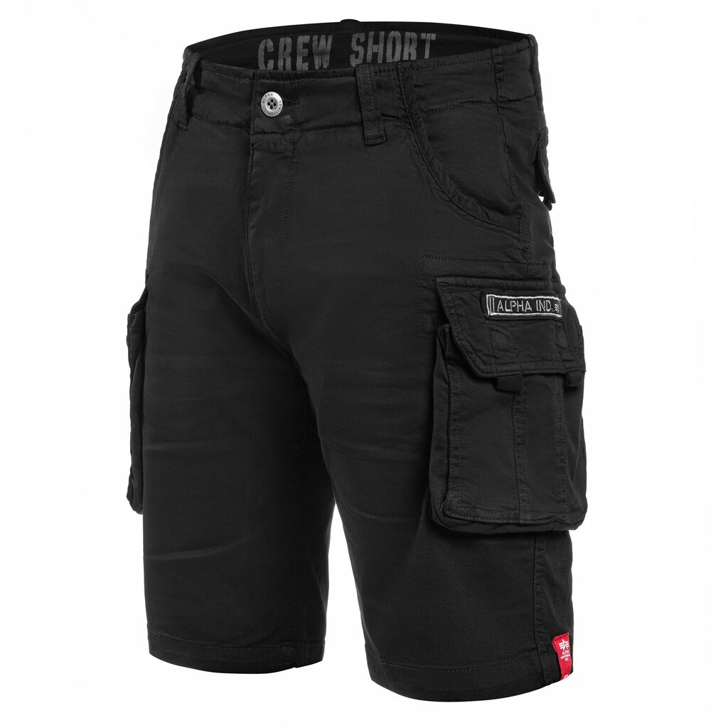 Pánské kraťasy kapsáče Alpha Industries Crew Short Black 30