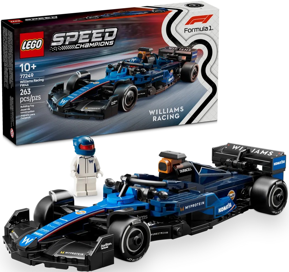 263 dílků Stavebnice Speed Champions 77249 Lego vůz Formule Williams
