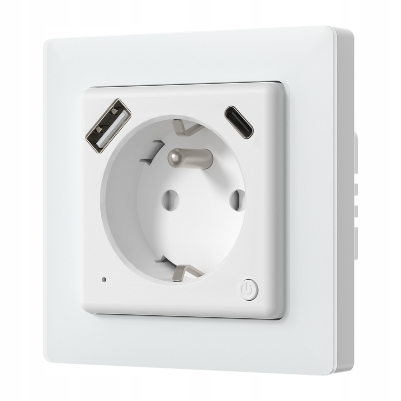 Avatto WOT20-FR Chytrá podomítková zásuvka WiFi 16A 3200W Usb-c Tuya Alexa X