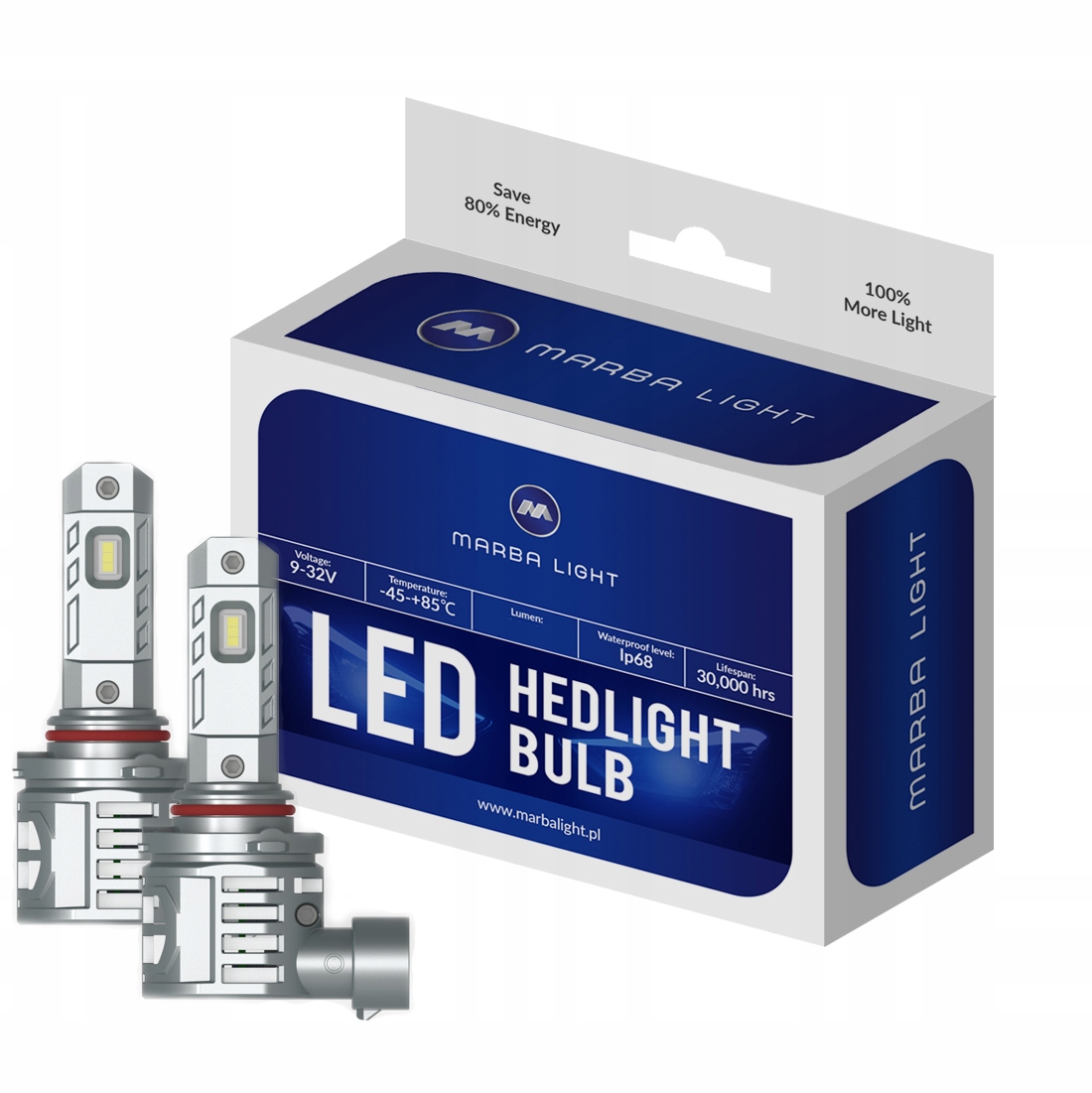 Žárovky HB3 HB4 HIR2 Led 30W Ultra White MLWINH342 Silné Světlo Canbus