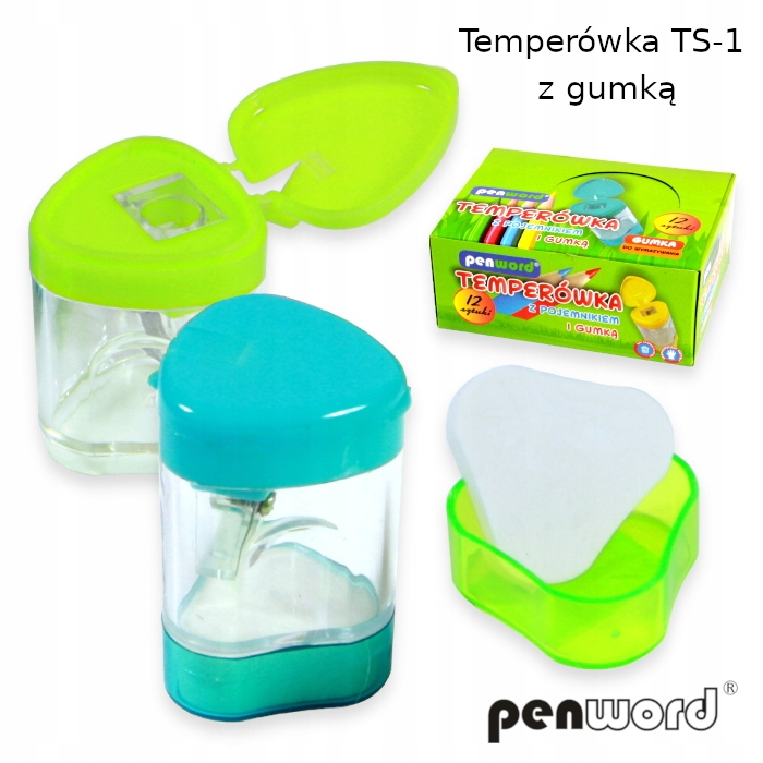 

Temperówka Oszczyko Z Gumką Pojemnik Zamykana