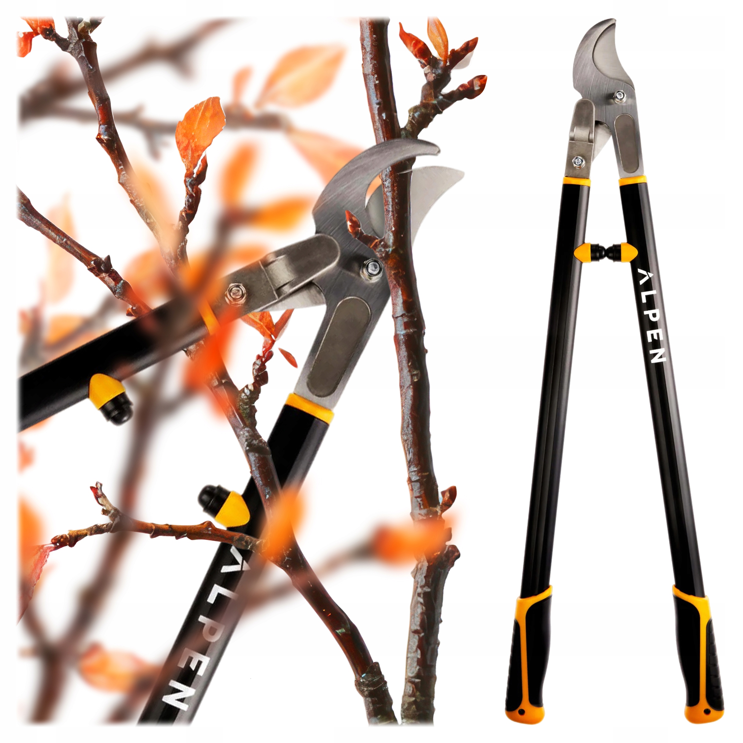 Sekator nożycowy dwuręczny do Gałęzi Lekki Wytrzymały Ostry Japońska Stal