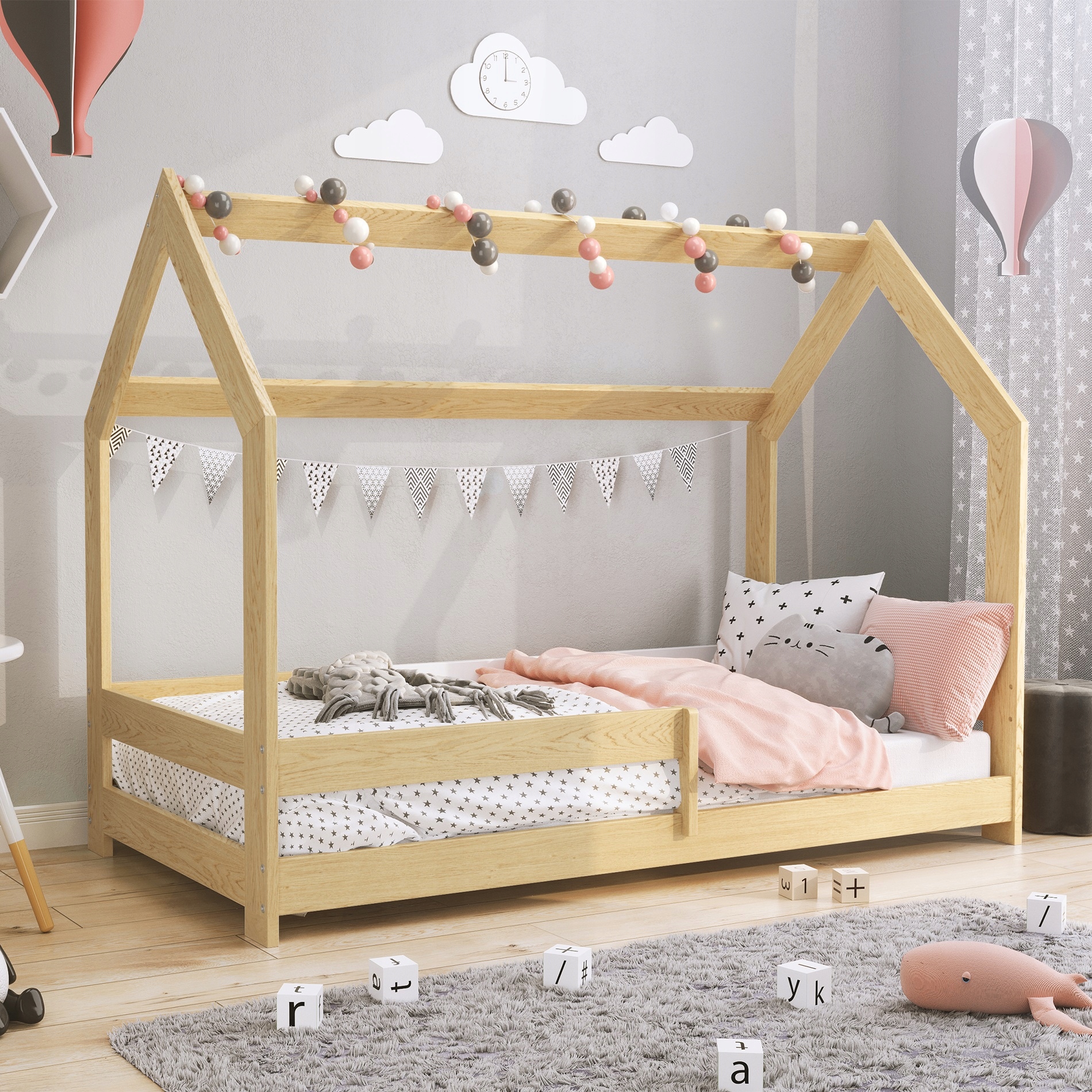 

Łóżko Domek Dziecięce 160x80 Dla Dzieci Sosna D5