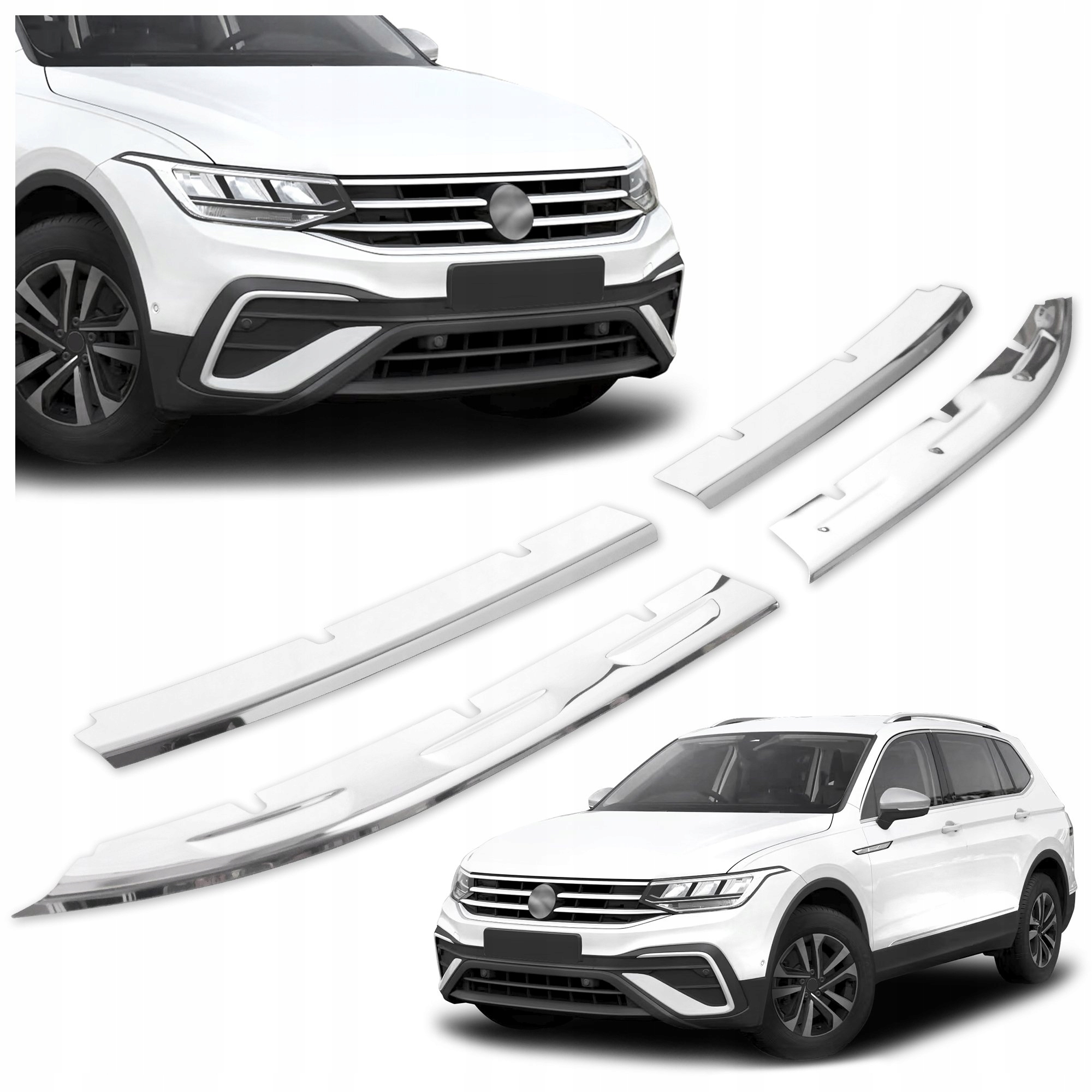 Lišty atrapy predného krytu grilu pre Vw Tiguan II Ad/bw 2020-2023