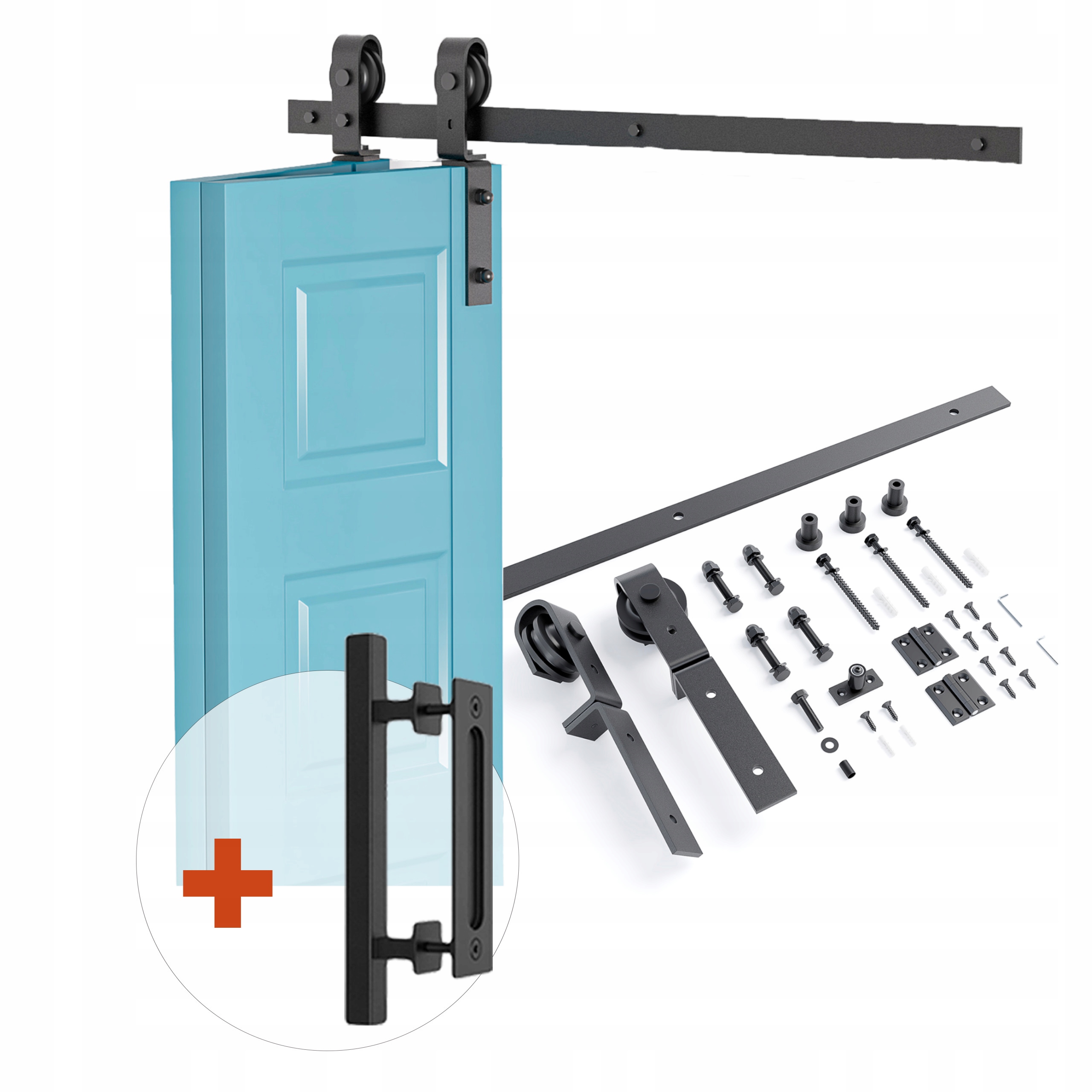 Sada na skladacie dvere s držiakom Urban, 1,22 m, vzor Harmonijka