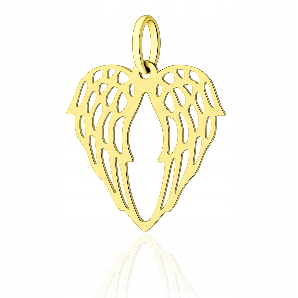 Zlatý přívěsek na křídlo ve tvaru srdce Pr. 585
