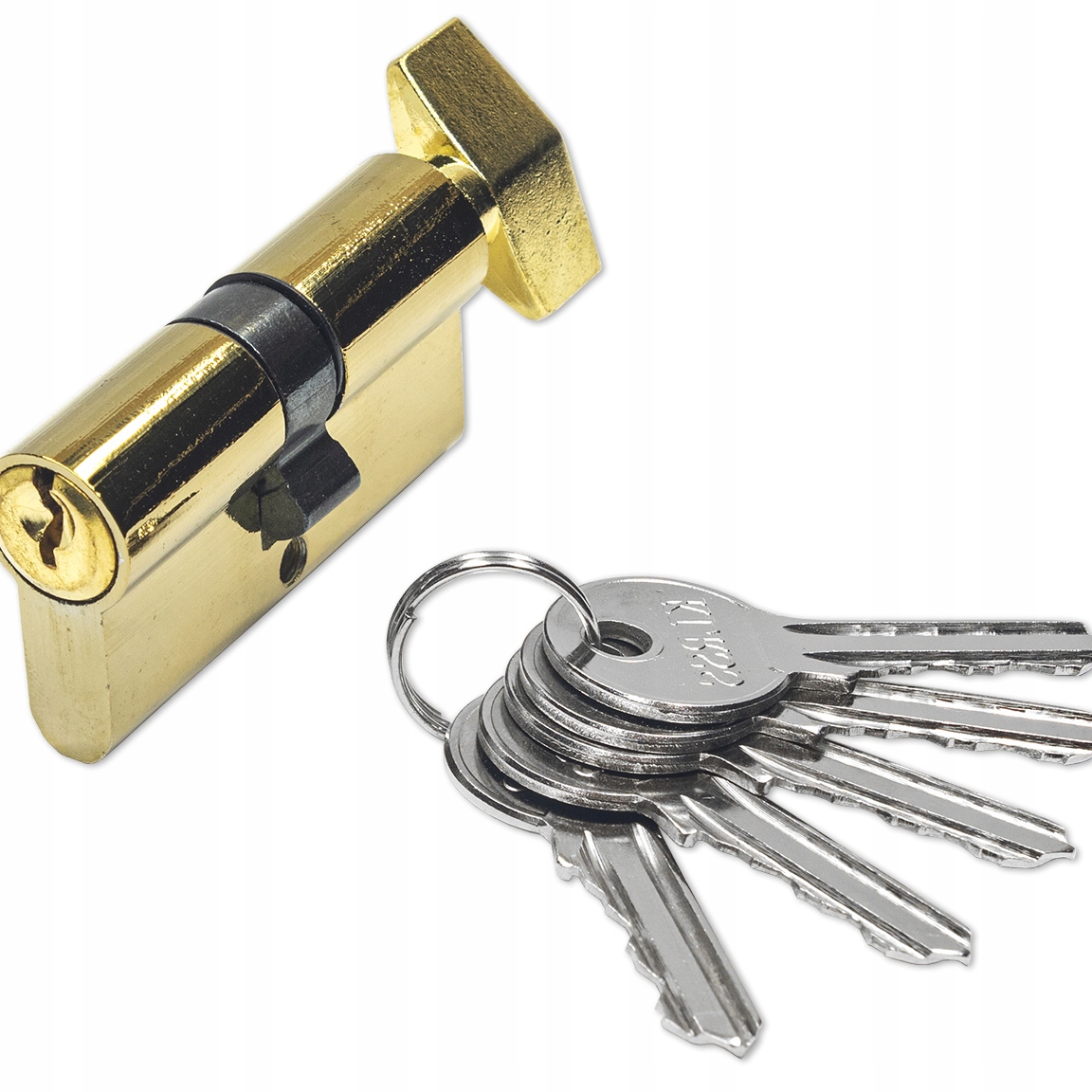 WKŁADKA BĘBENKOWA DRZWIOWA 30/30 Z GAŁKĄ 5 KLUCZY