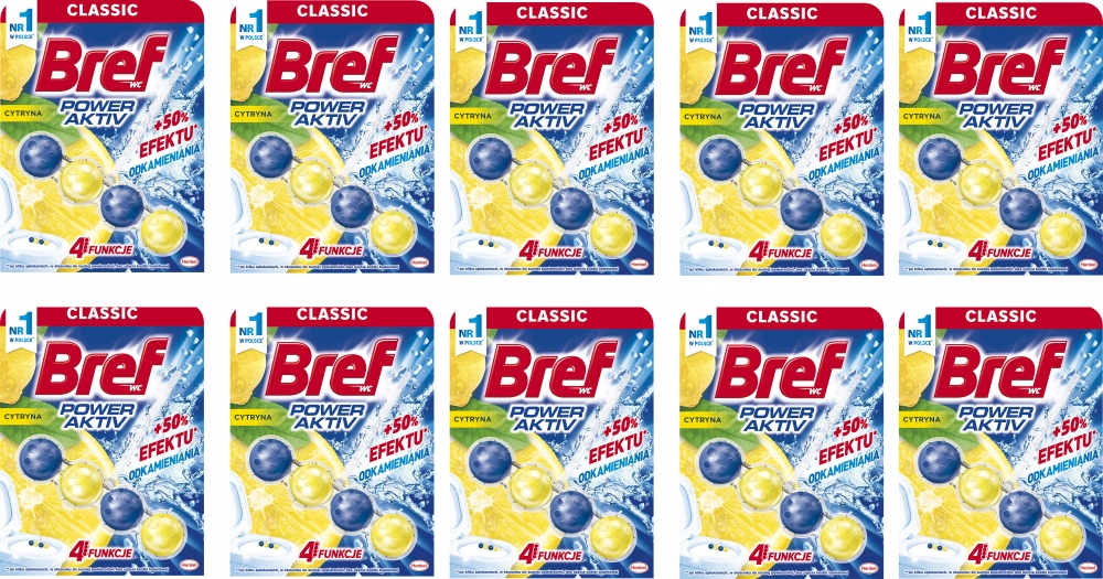 

Zawieszka kulki do Wc Bref Power Activ lemon 10szt