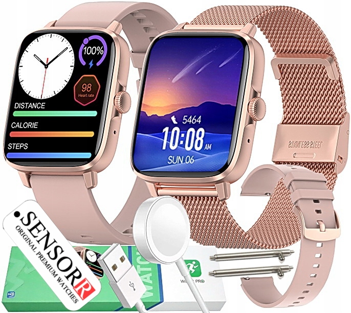 Zegarek Damski Smartwatch Dla Kobiety Indukcja Rozmowy Ciśnienie Ekg Polski