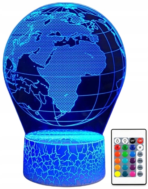 

Lampa Led 3D Usb Ziemia Earth Planeta Globus Pilot